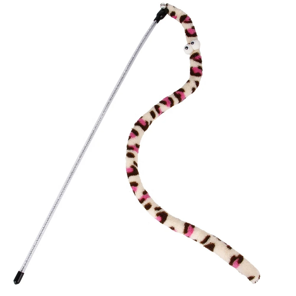 2022 new products pet cat teaser stick toy interactive cat teasing sticks toy Long bell cat interactive toy