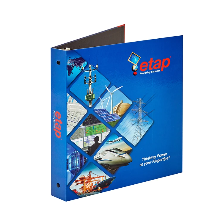 Hardcover custom binders OEM Logo printed 3 Hole Rings a6 binder wholesale paper file folder