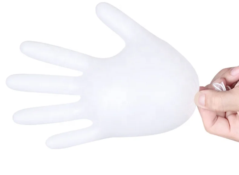 Protection Examination Disposable Vinyl Powder Free Transparent PVC Gloves