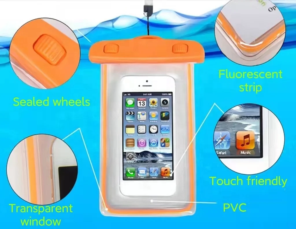 Direct factory wholesale mobile phone waterproof pouch cell phone crossbody water proof bag for Men and women