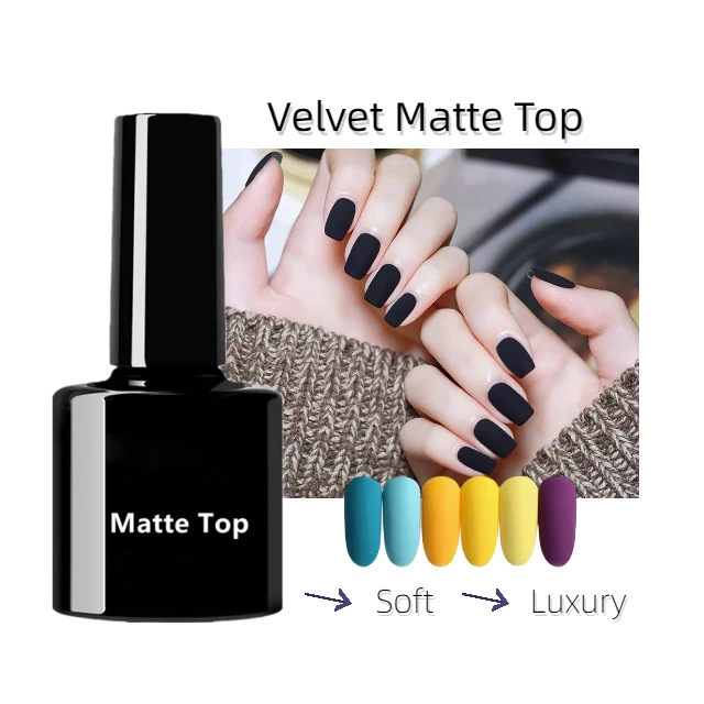 MEILIYAGEL Long lasting uv led nail gel polish matte top coat velvet matte top coat gel