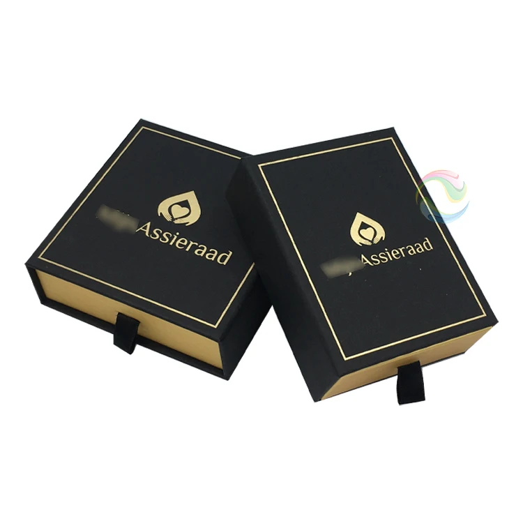 Manufacturer Luxury Modern Cardboard Black Custom Logo Box Jewelry Packaging