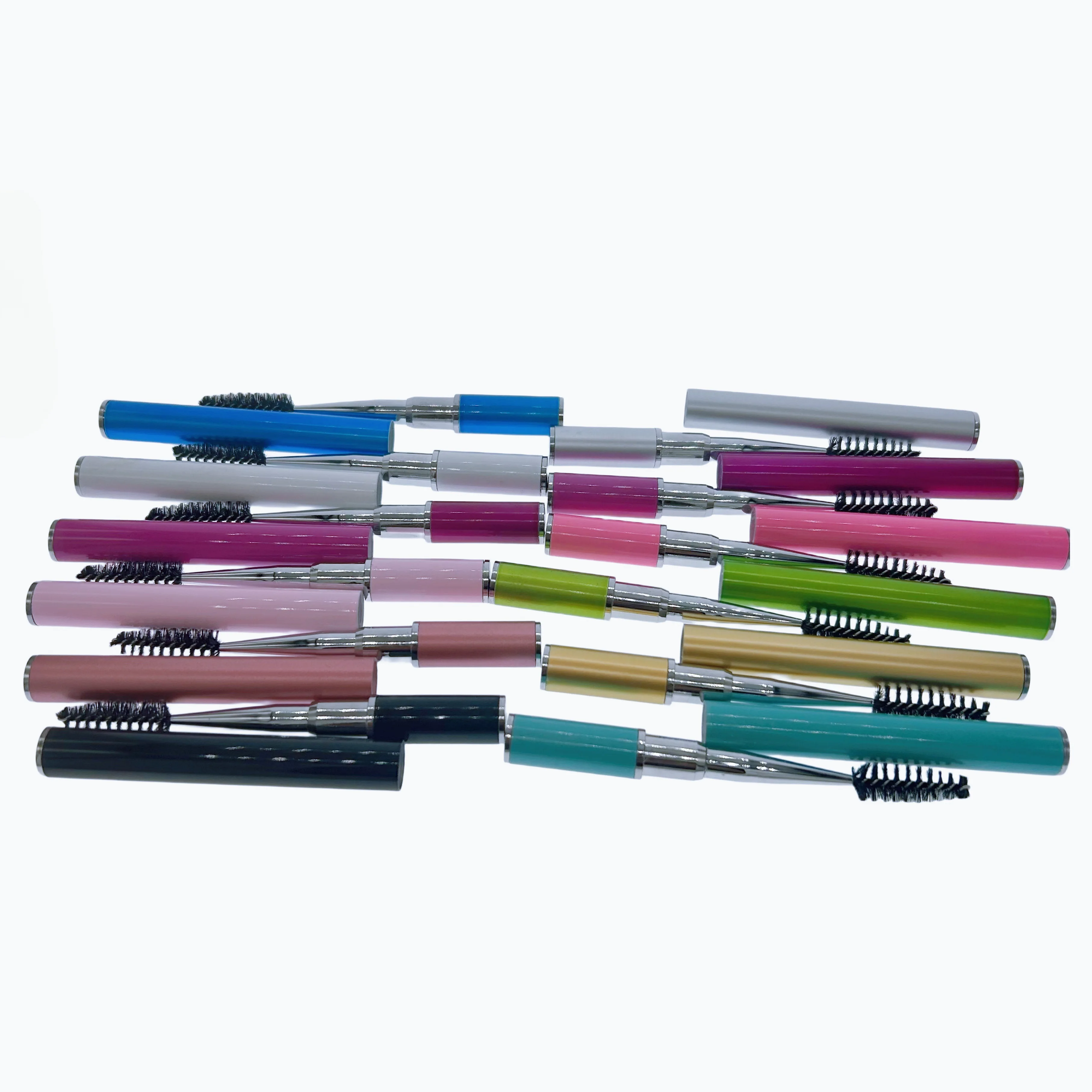 OEM Retractable reusable portable eyelash brow mascara brushes lash spoolie