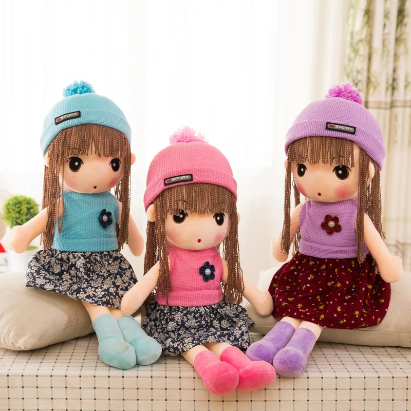 Wholesale New Design Black Plush Doll Girl New Plush Figure Toys Plush Toys Custom Stuffed Toys 4 sizes