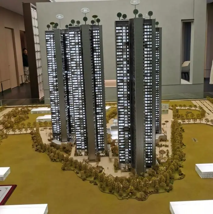tall city building model 3D Printed Houses  estate development  Miniature Real Estate 1:100 Architectural Scale Models