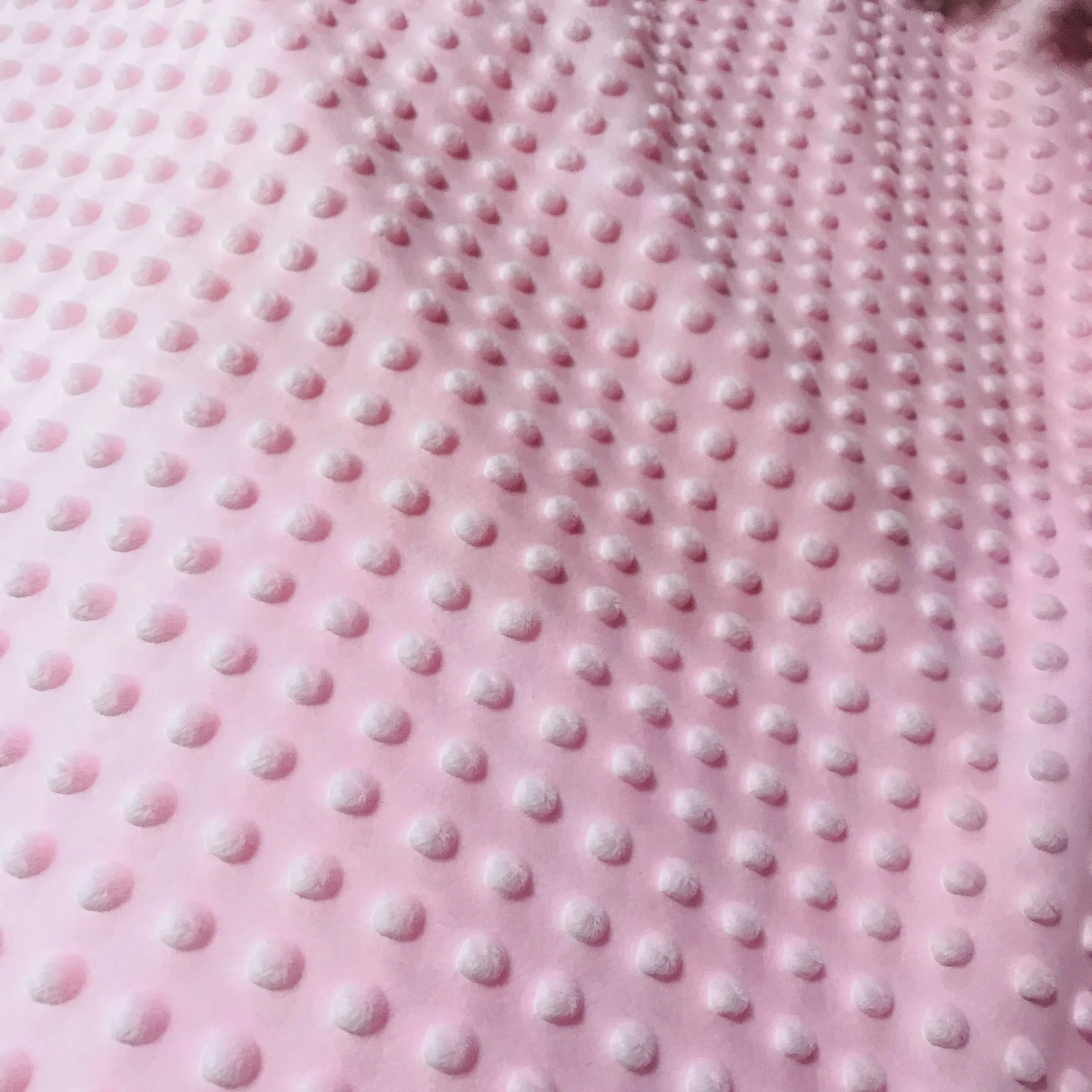 Polyester New Design High Quality Wholesale Custom Super Soft Velvet For Baby Blanket Toys clothes 3D Minky Dot Velvet Fabric