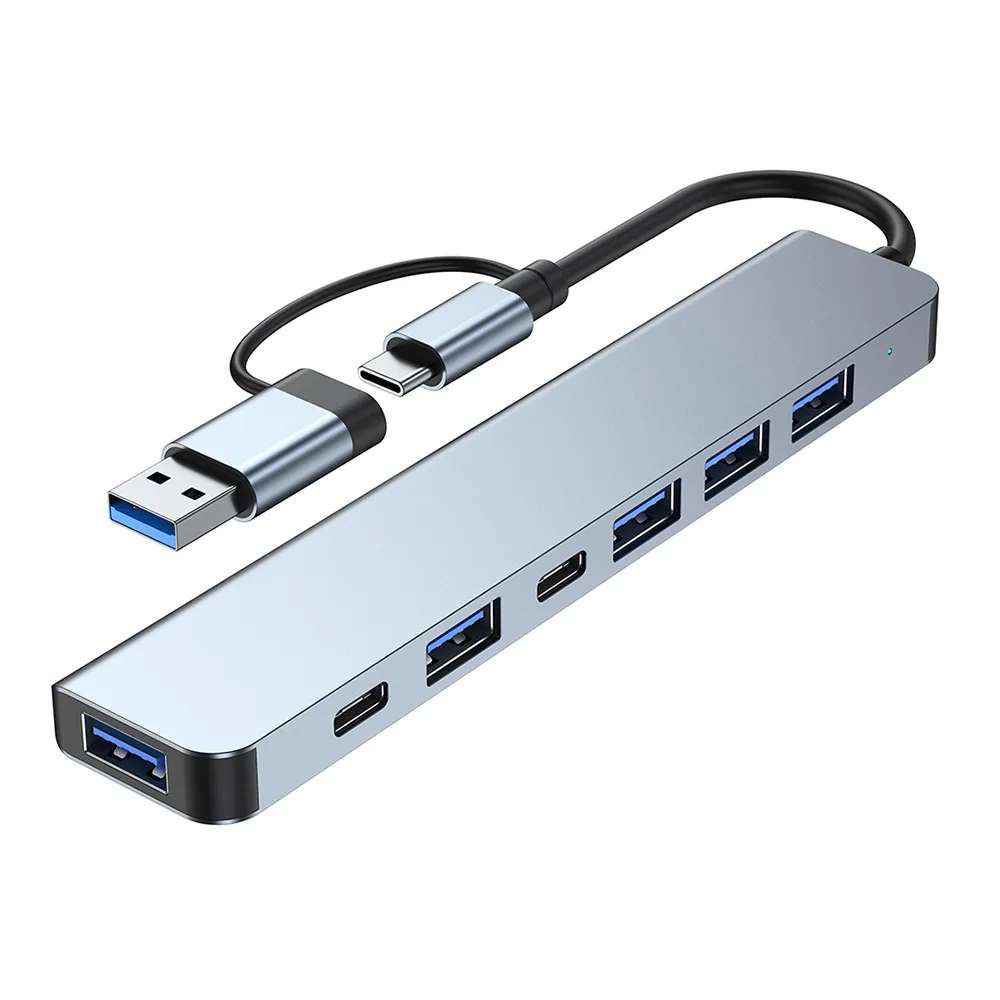 Two-drag eight usb expander High-speed hub 7-port docking splitter