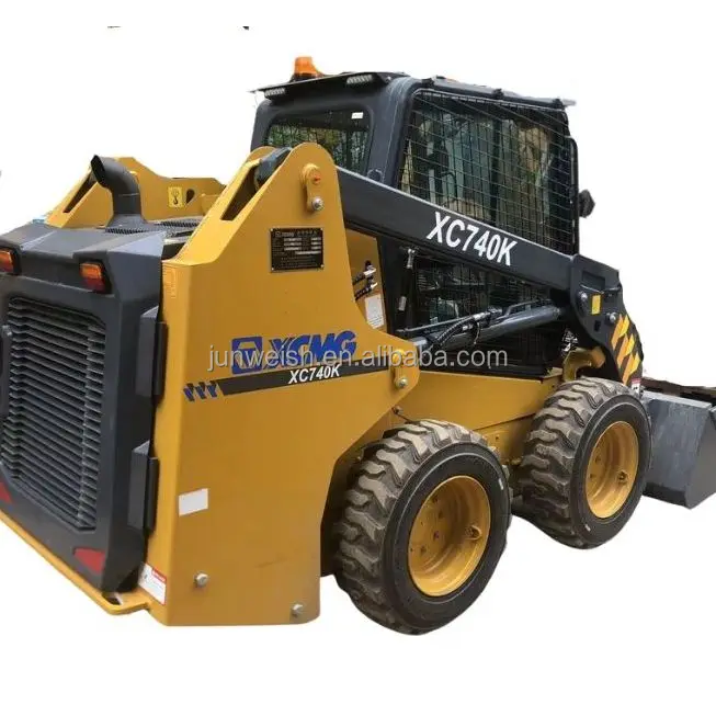 XCMG manufacturer XC740K XC760K brand new small skid steer loader with snow plow attachment price for sale