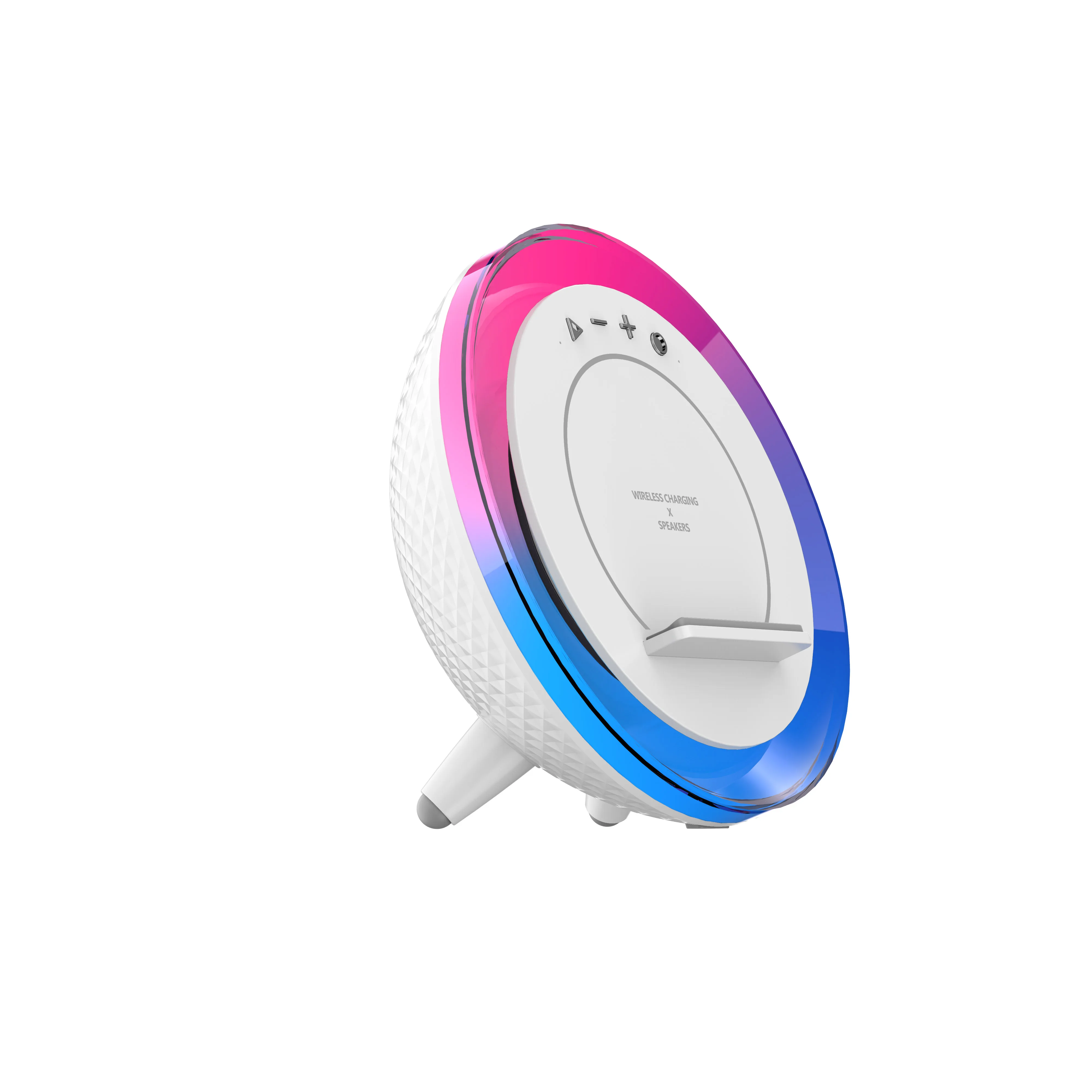 Bluetooth Speaker and RGB Light with Wireless Charger