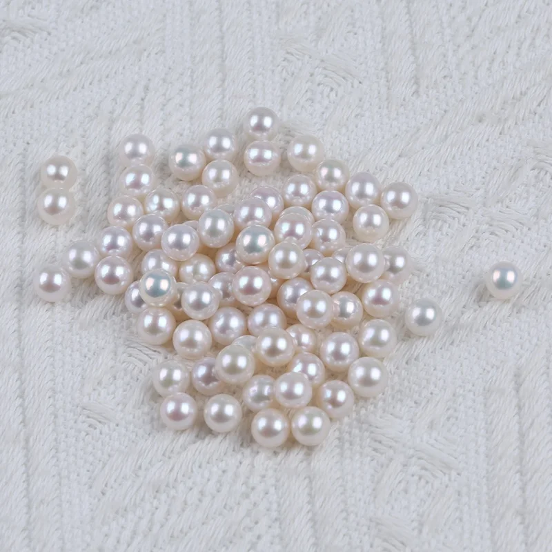 6-6,5 мм натуральный белый цвет пресноводный круглый жемчуг свободные бусины для изготовления ювелирных изделий