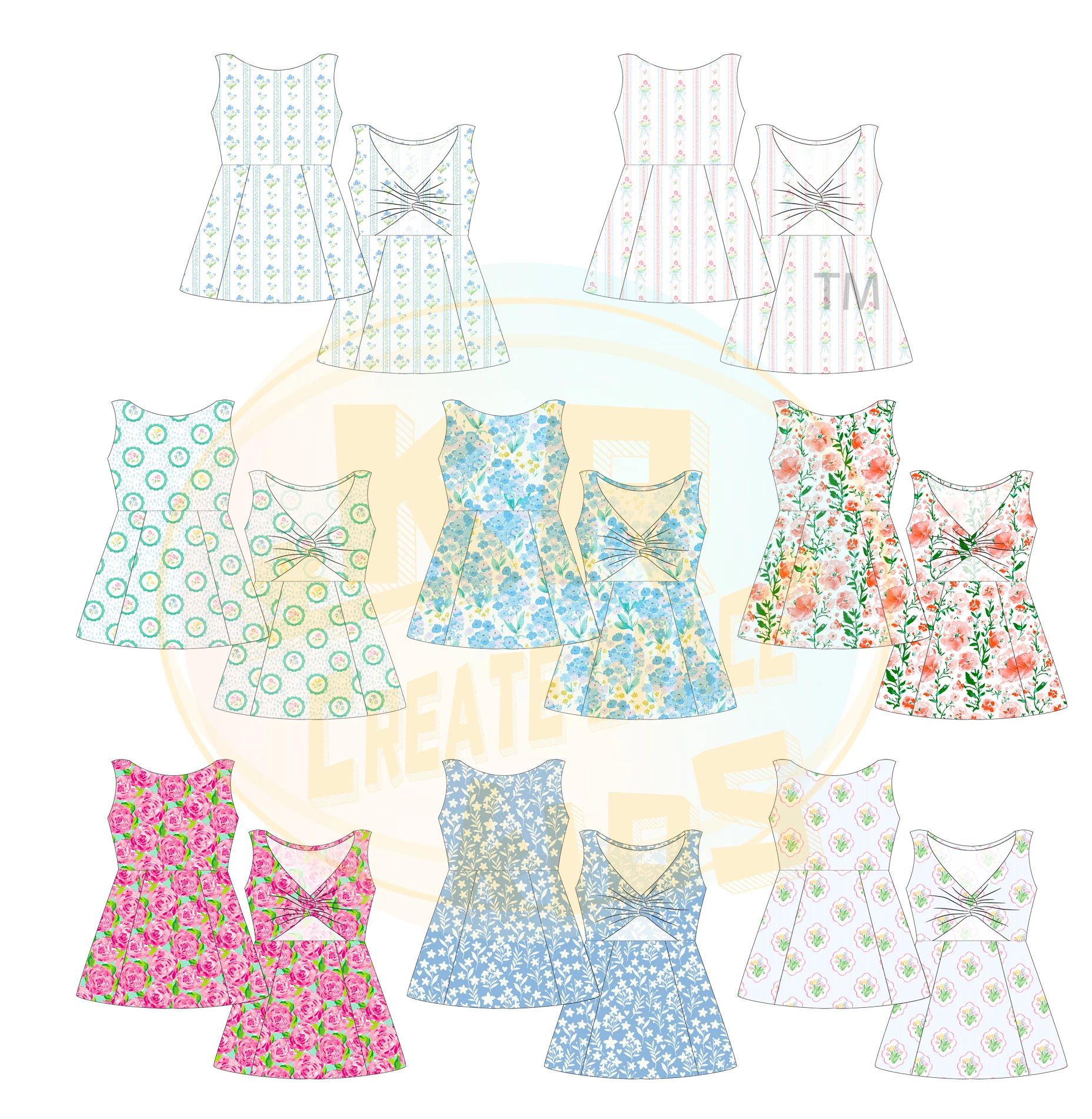 2024 New Design Girls Custom Yoga Clothes Kids Fitness 2 in 1 Skirt Sports Suit Print Cute Sports wear