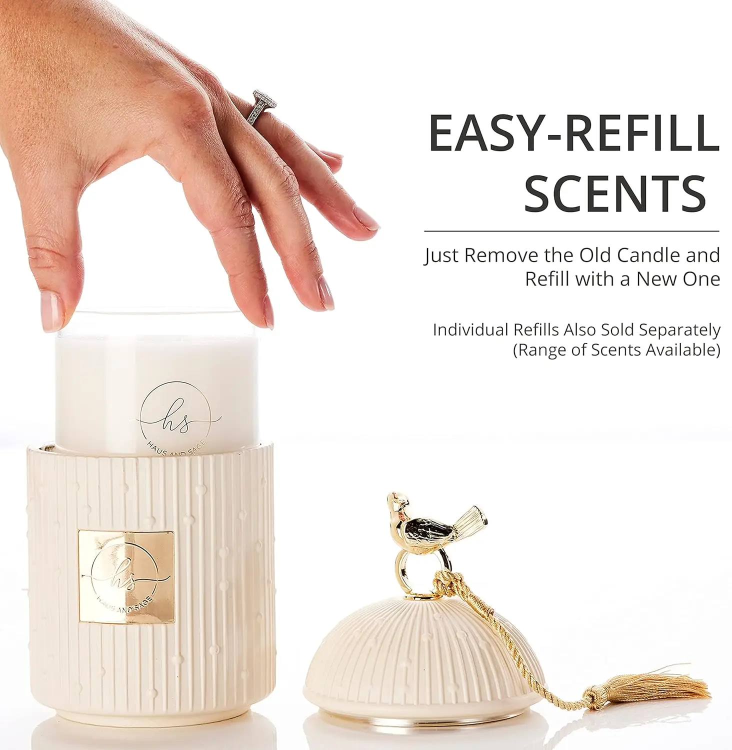 C&H 2024 best candle gift set with customizing scent fragrance aroma perfume ceramic candle