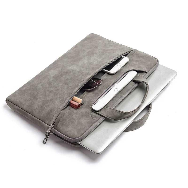 Quilted NUBUCK Computer Laptop Bag Reusable Briefcase Messenger Laptop and Travel Bag