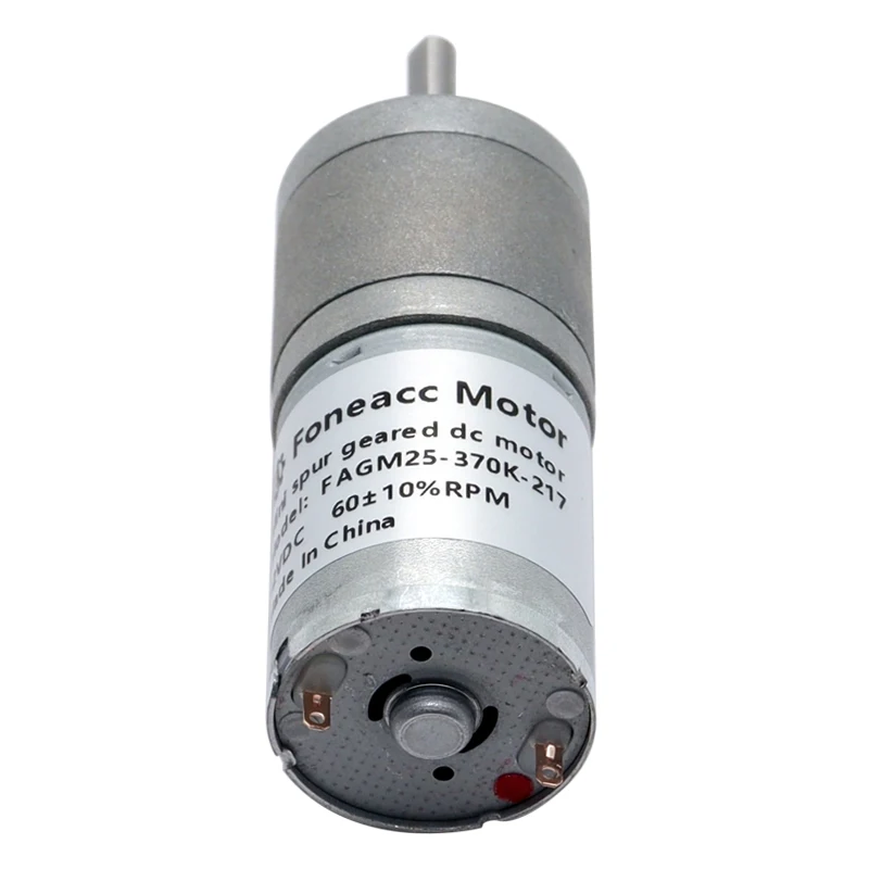 Low Noise Long Lifetime 25mm Gm25-310 Gm25-370 Dc 3-24vdc Carbon Brush Gear Motor