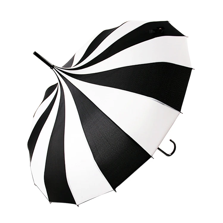 wholesale outdoor black white pagoda shaped parasol sun ambrella parapluie umbrella