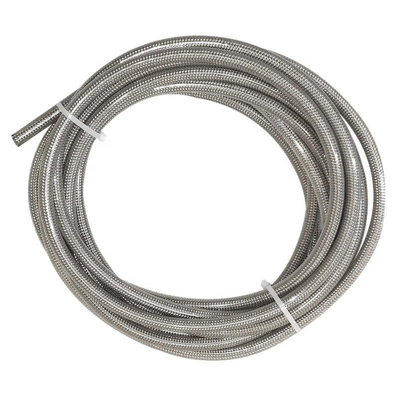 SAE J1401 Stainless steel wire braided ptfe brake lines fuel hose for car and motorcycle