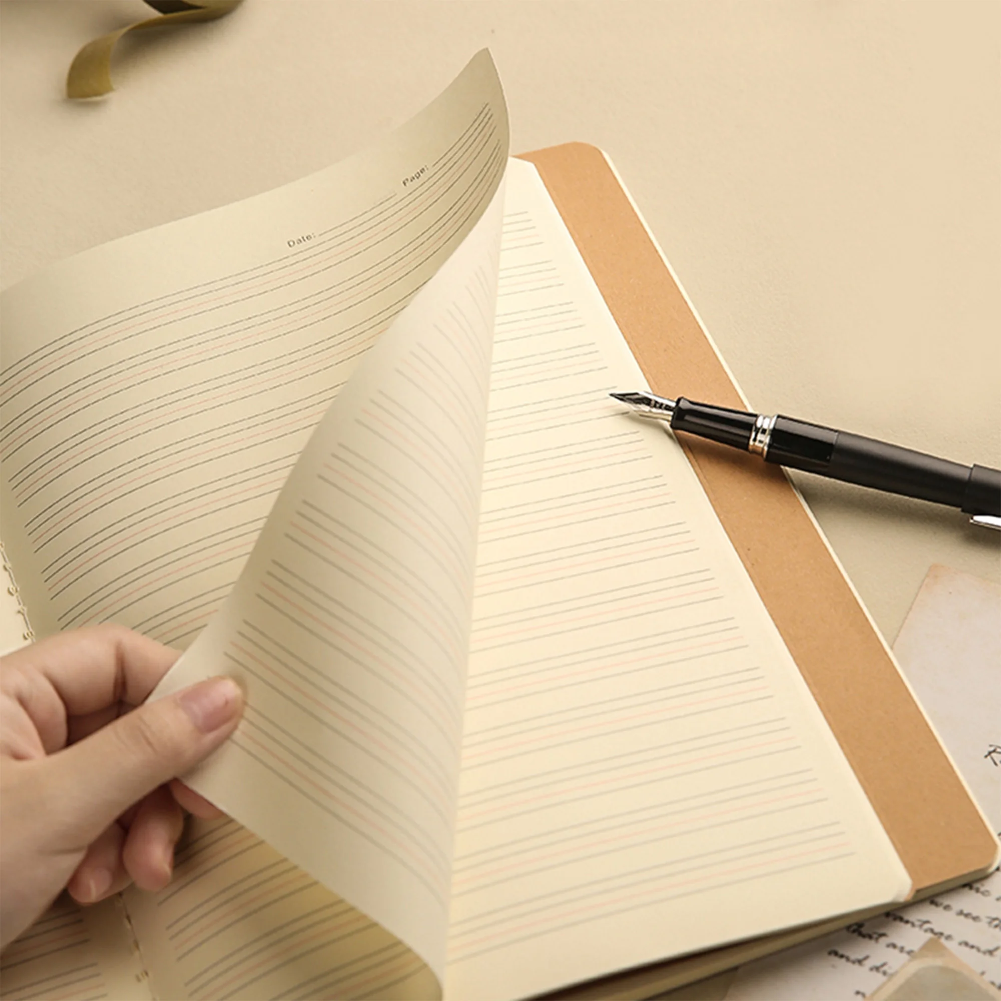 Custom Logo Kraft Paper Notebook A4 Car Line Book Daily Journal Planner Agenda Students Notebooks Customizable