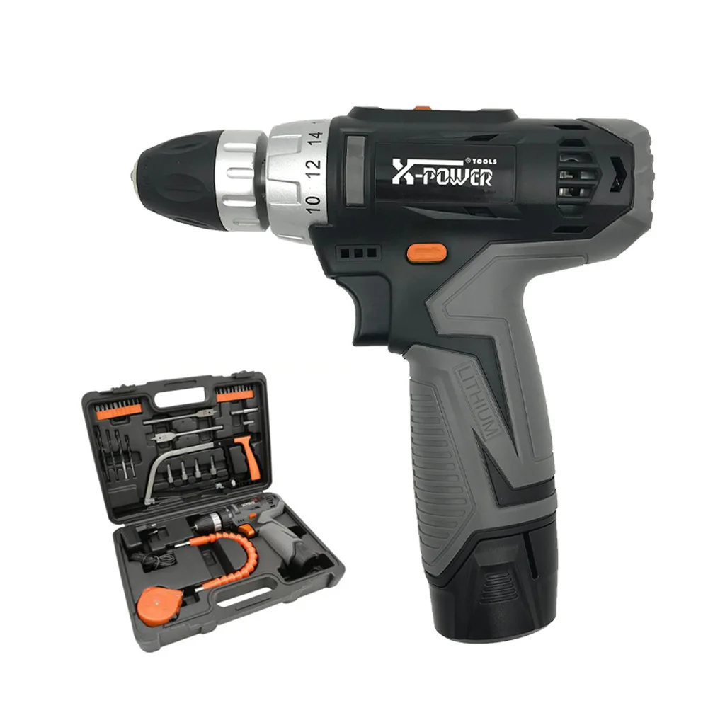 Мощный Heavy Duty портативная аккумуляторная батарея литиевая аккумуляторная ручная дрель, электрическая дрель мощность набор инструментов для деревообработки