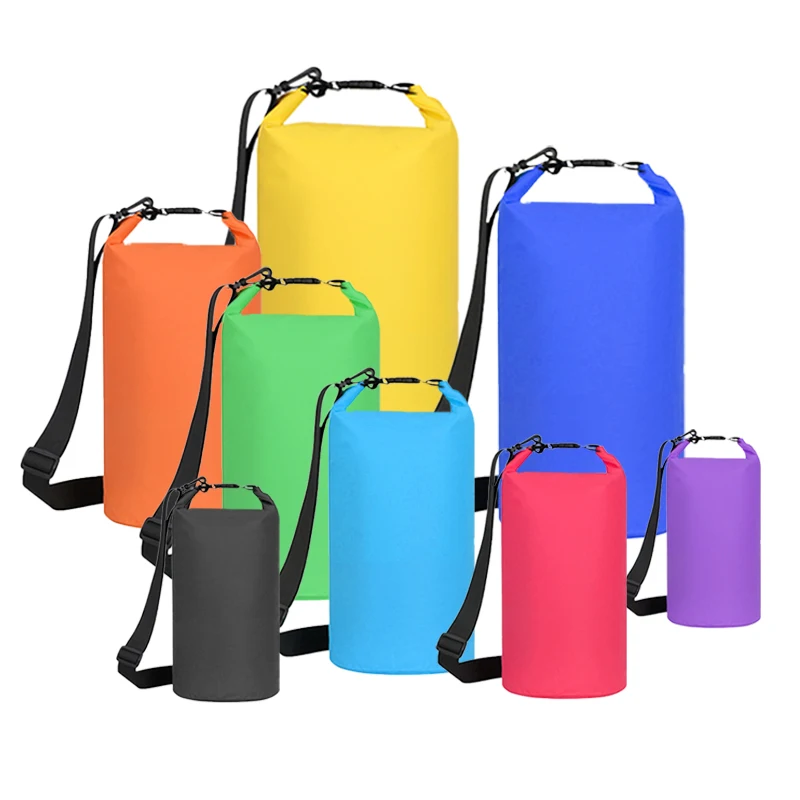 Factory Wholesale Outdoor 5L 10l 15L 20L Floating Boating Fishing Swimming Dry Backpack 500D PVC Ocean Pack Waterproof Dry Bag
