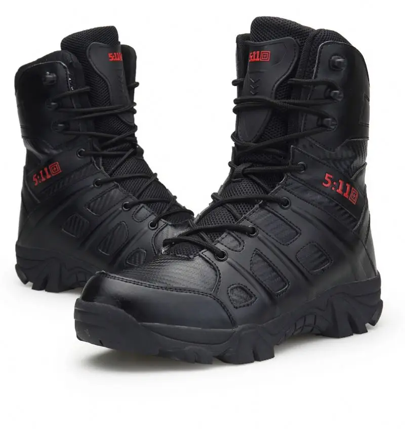 Wholesale Hot Sale Leather Anti Slip Outdoor Mountain Desert Ankle Climbing Shoes Big Size Hiking Boots Men Hiking Shoes