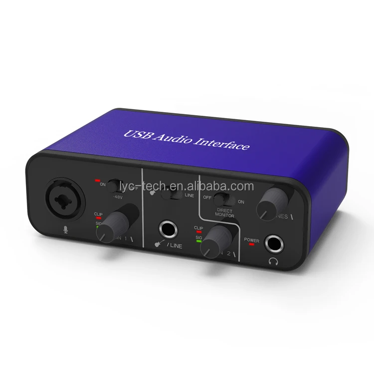 Высококачественная настраиваемая Звуковая карта для студийной записи, комплект микрофона с аудио интерфейсом