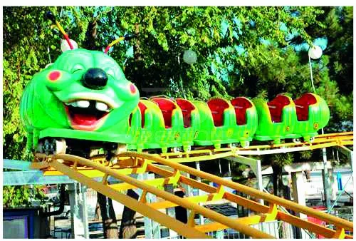 16 person roller coaster / Green Trochlear track sliding ride / kids ride on roller coaster