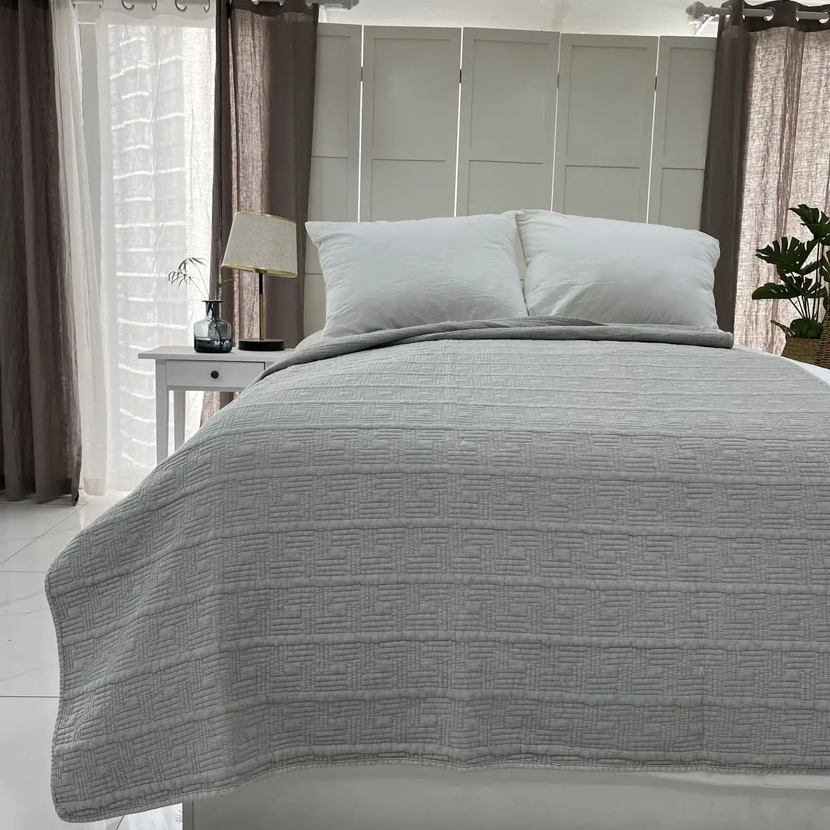 QDTEX 100% Cotton Stonewashed Bedding Quilt Cover bedspread set Full Queen bed cover 3 pcs quilt sets