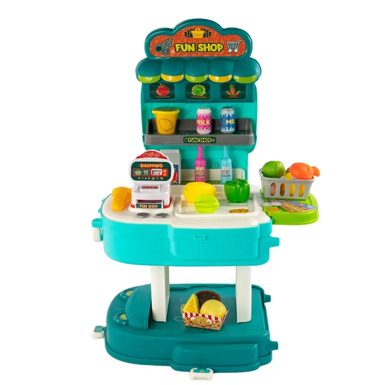 Новый дизайн 2021, кухонный супермаркет, ремонтная имитация электрической игрушки, комплект 2 в 1, рюкзак и игровой домик, игрушечный набор, оптовая продажа