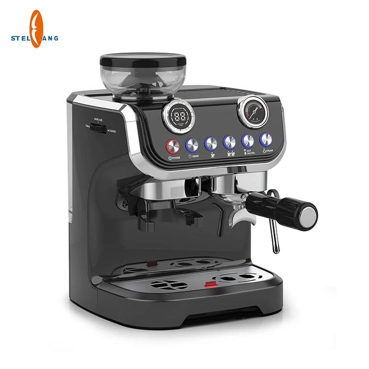 Professional Pull Flower Steam Automatic Bean to Cup Brewing Unit Espresso Machine Commercial