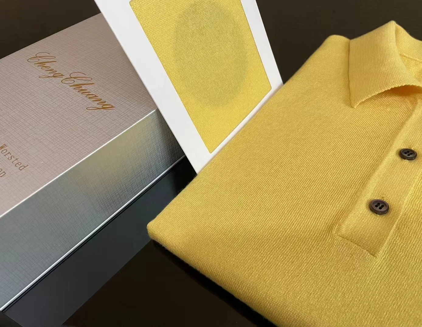 Custom Silk/cashmere Luxury Men knitting Summer polo shirt