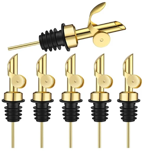 Bar Cocktail Whisky Drink Control Speed Spout Oil Bottle Aerator Rose Gold Black Stainless Steel Wine Pourer