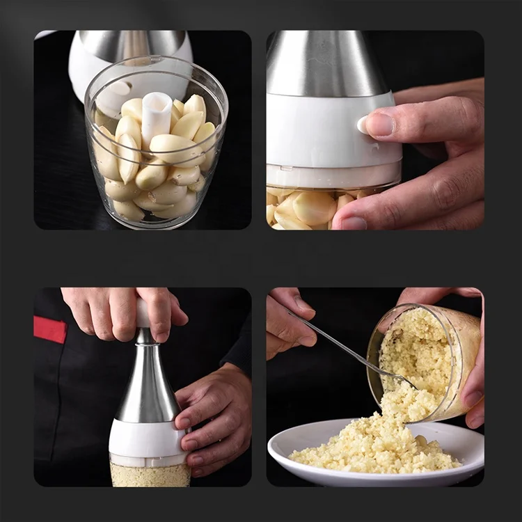Factory custom Manual Mini Vegetable Ginger Food chopper Shape Bowling Garlic Chopper