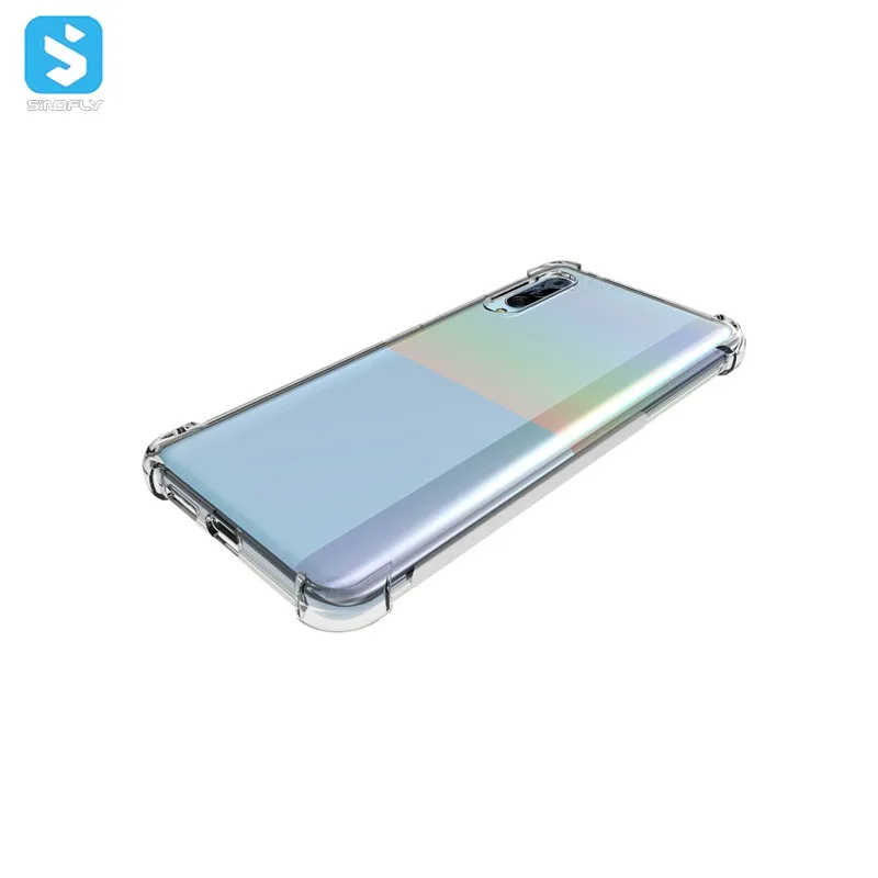 Мягкий ТПУ чехол для телефона прозрачный силиконовый Samsung A90 5G бронированный сотового