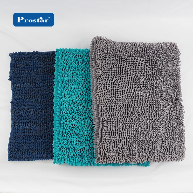 Wholesale China custom chenille bath mat stock assorted colors 50*80cm