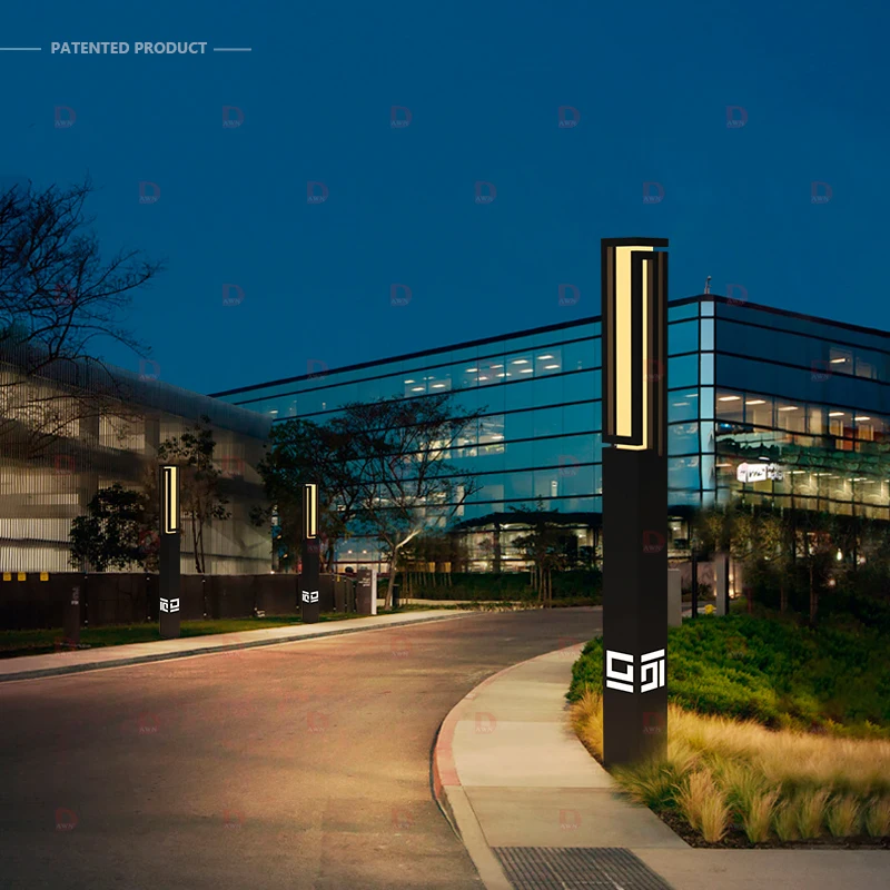 DAWN New Design Landscape Outdoor driveway Yard lighting square pole street post top Light Led Garden Light