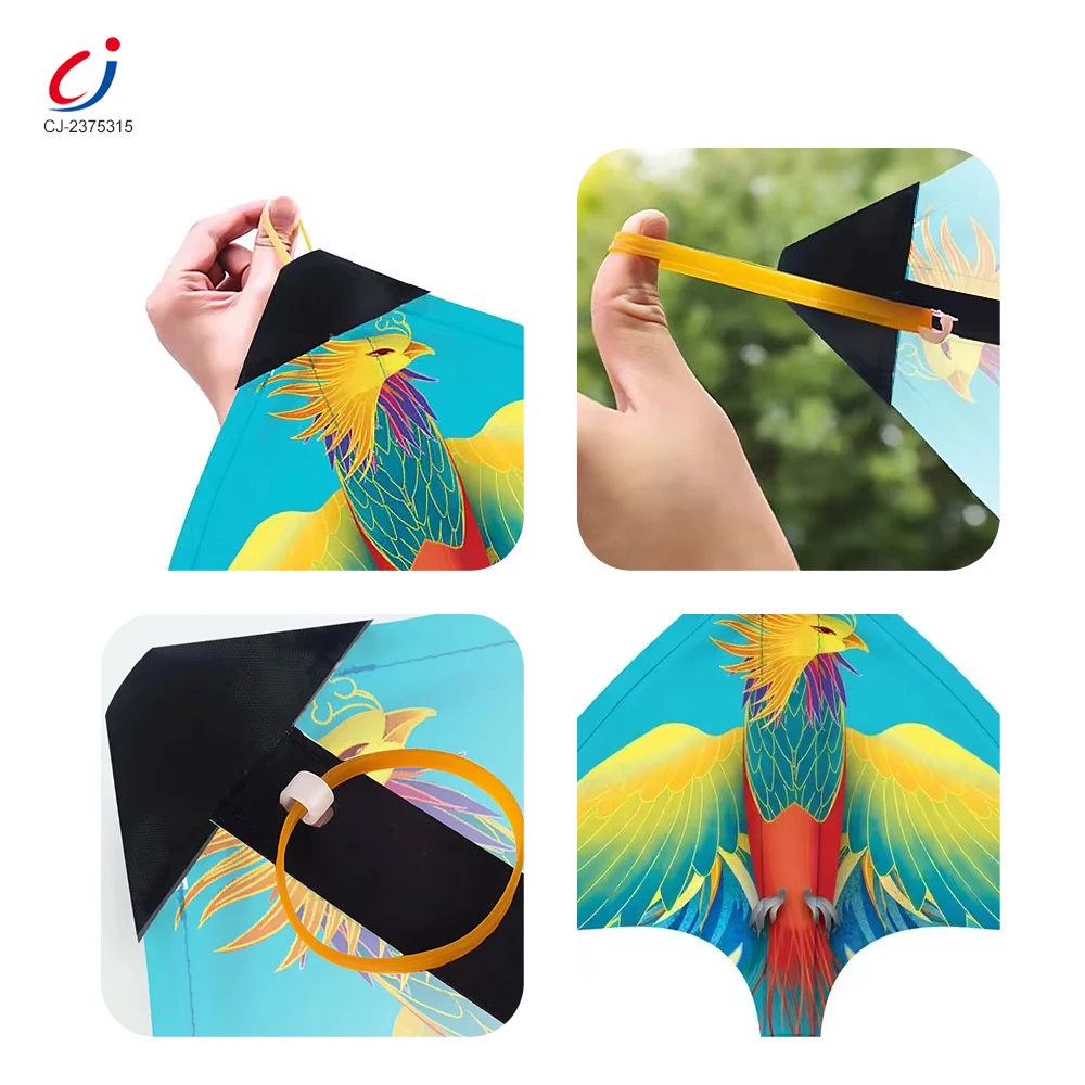 Chengji triangle shape kite handheld slingshot ejection flying cometas toys catapult bird shape kites