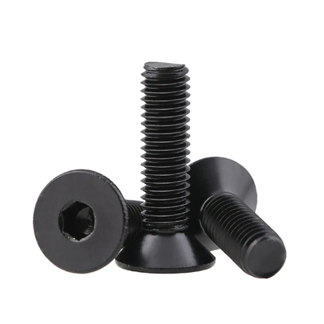Manufacturer black zinc countersunk hexagon socket DIN7991 SS304 SS316 M6 countersunk head hex socket screw