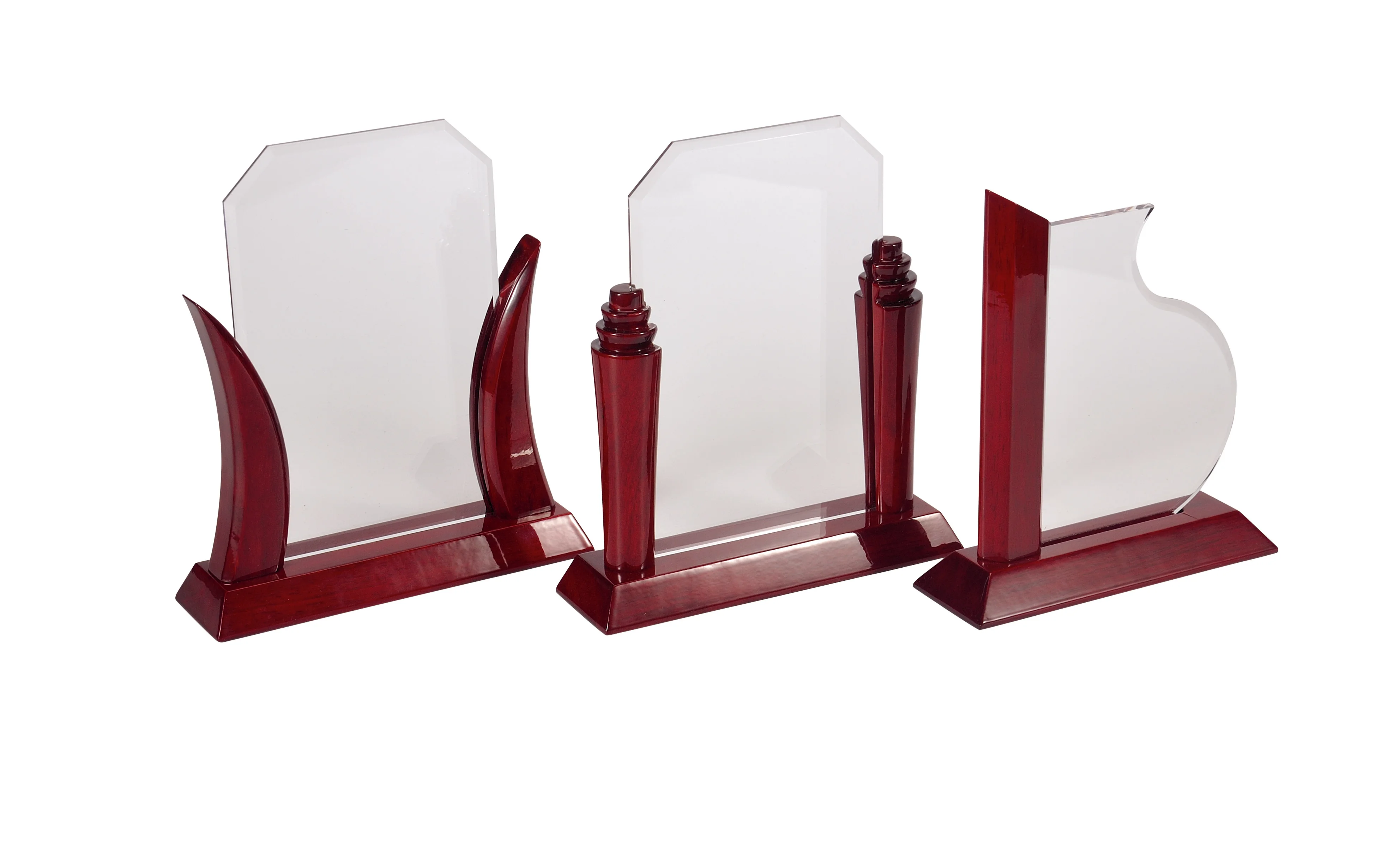 classic design Pavia solid wood award Plaque with acrylic glass