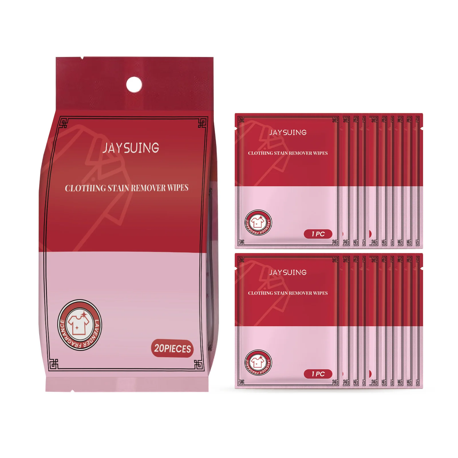 Jaysuing  brand Clothes Decontamination Wipes Clothes Dirt Stains Deep Cleaning Color Protection Clothes Cleaning Wipe