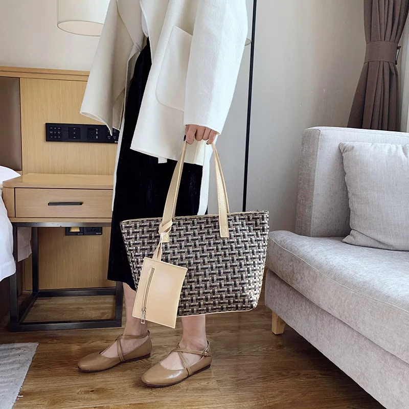 kaiguang Cheap fashion lady luxury  2 piece set tote bag hand bag women shoulder bag ladies handbag set