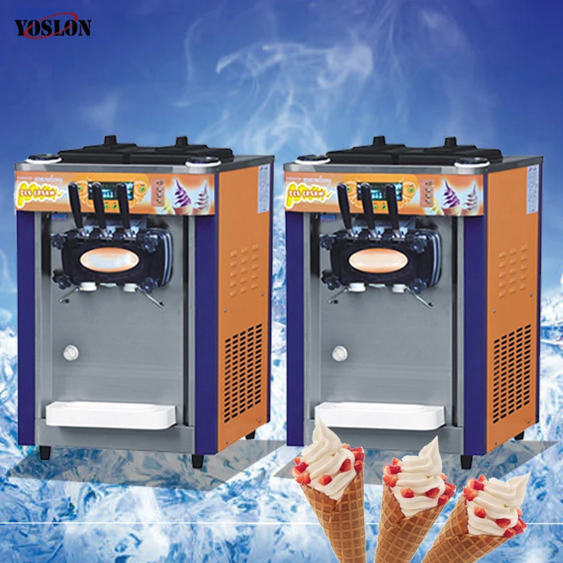 YOSLON YSN-218S фиолетовый/оранжевый/синий Настольный аппарат для приготовления мороженого трех