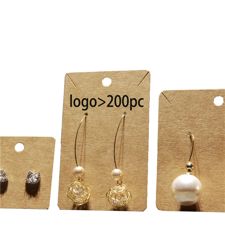 Custom Earring Cards for Jewelry Navel Ring Display Packaging Holder with Necklace Backs Card