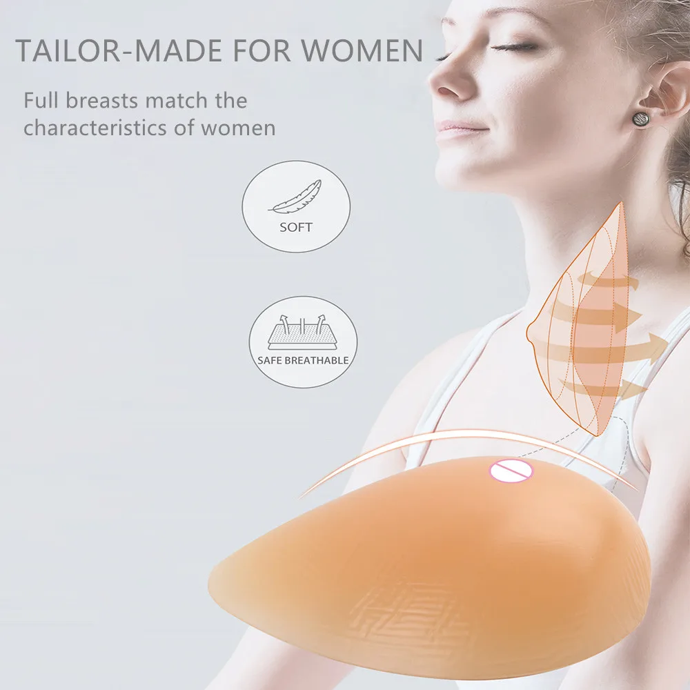 Drop shaped silicone implant False breast breast implant silicone invisible bra Silicone Breast Form Supports Artificial Chest