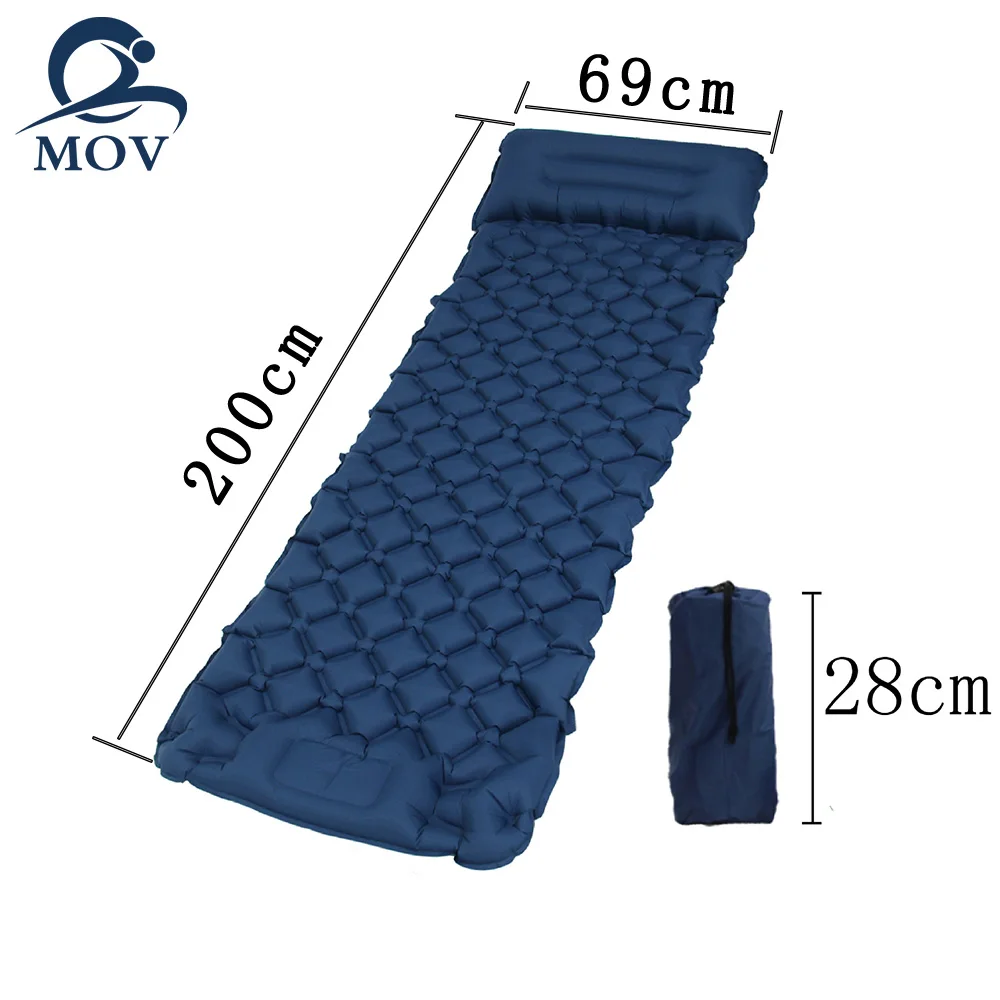 Manufacturer Outdoor Camping Inflatable Mat Single Double Air mattress Sleeping Mat Damp proof Footstep Camping Mat