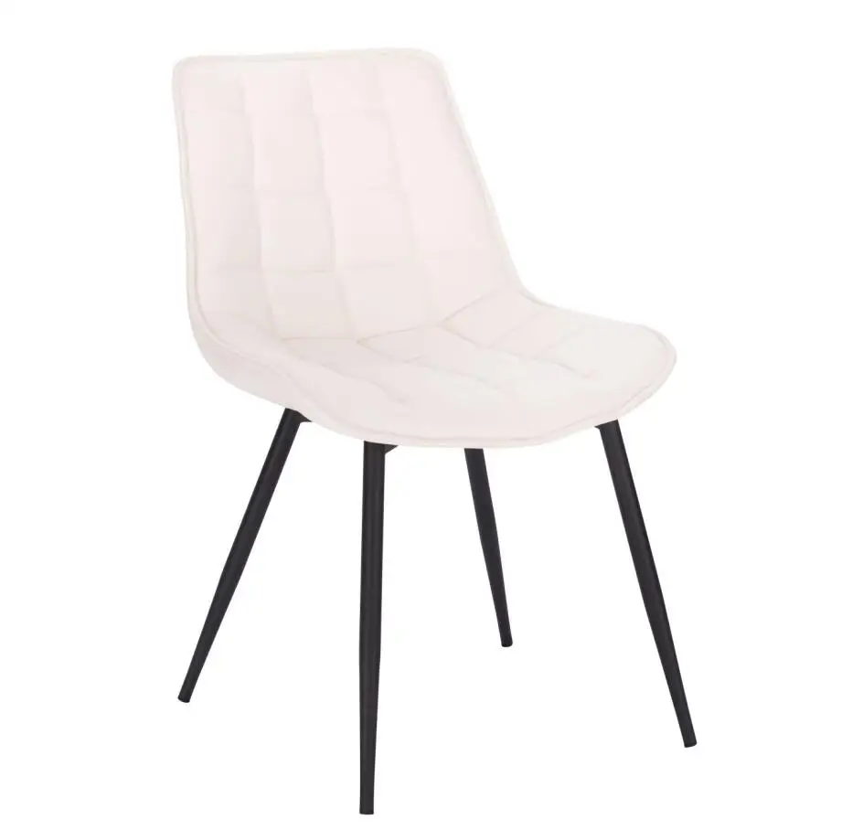 Factory Cheap Modern Leisure Furniture Armrest Velvet Dining Living Room Chair with Black Legs