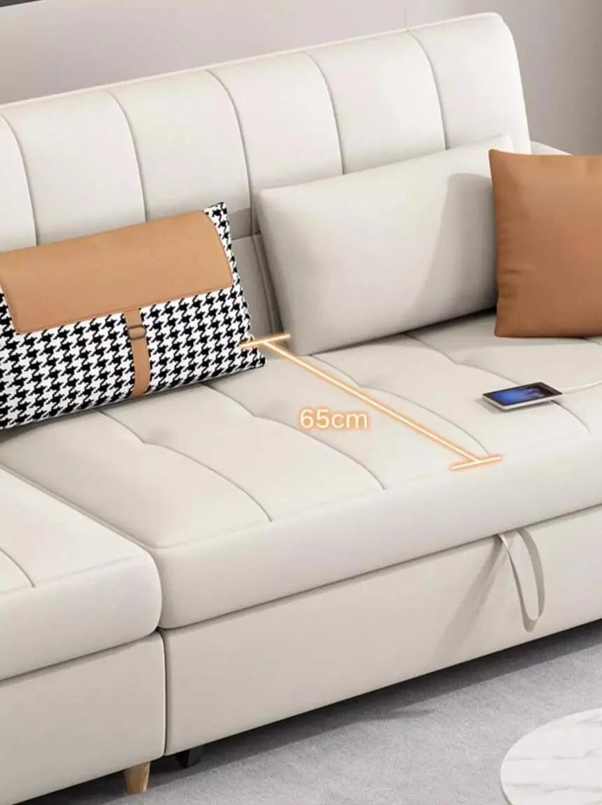 Futon sofa bed convertible metal frame folding corner Sofa Cum Bed with Storage