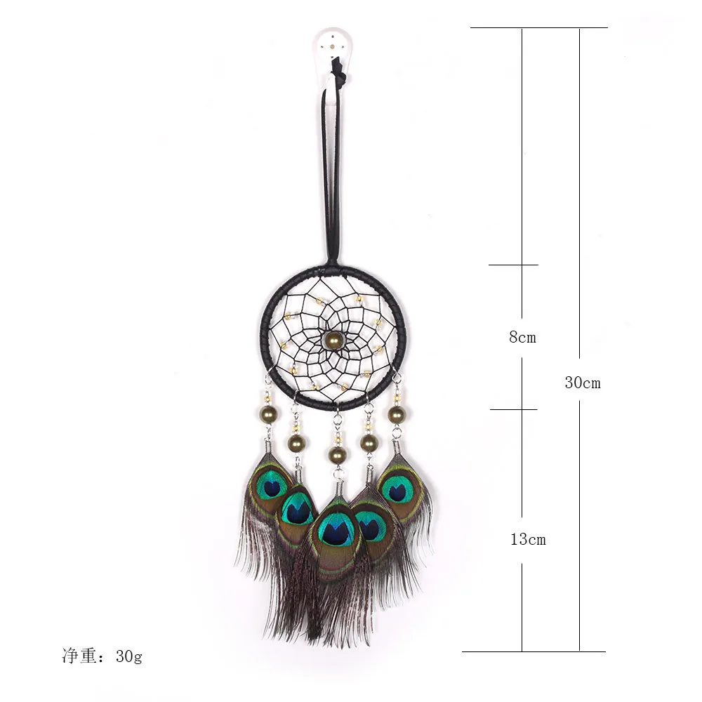 Peacock Feather Dream Catchers Wall Hanging Art Room Car Decor Hunter Substance Dreamcatcher Ornament Gifts To Friends