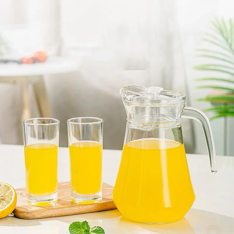 Drinking juice crystal kettle glass pitcher water glass jug on sale