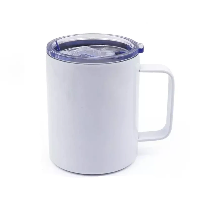 Qualisub 10oz Stainless Steel Sublimation Tumbler Blanks With Handle for Heat Press