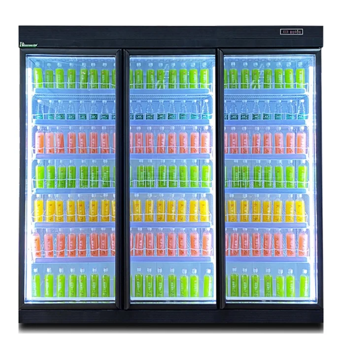 Commercial Refrigerators Glass Door Wine Cooler Refrigerator Beverage Display Fridge